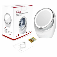 Lusterko podświetlane LED kosmetyczne black friday widok z kartonem Lusterko podświetlane LED kosmetyczne black friday widok z kartonem