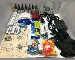 Maszynka cały zestaw do tatuażu bezpieczny widok z góry Maszynka cały zestaw do tatuażu bezpieczny widok z góry