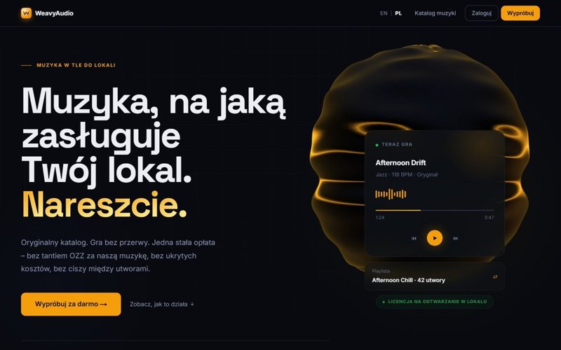 WeavyAudio, cz. 1: katalog i odkrywanie muzyki w tle