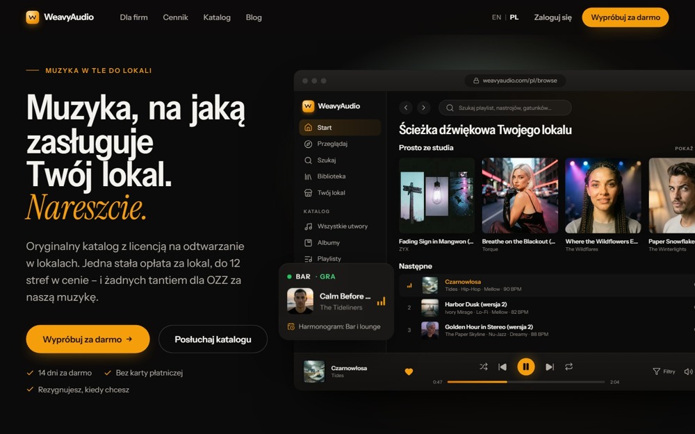 WeavyAudio, cz. 5: nowy wygląd serwisu - przed i po